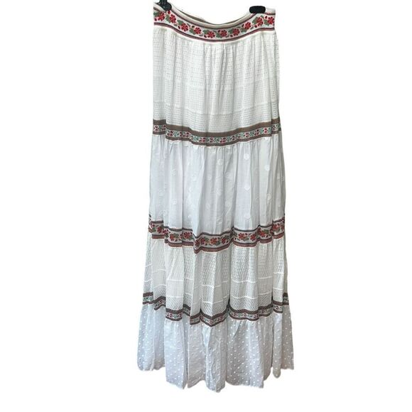 Anthropologie x Cecilia Prado Lori Tiered Maxi Skirt Medium new boho Gypsy - Picture 6 of 9